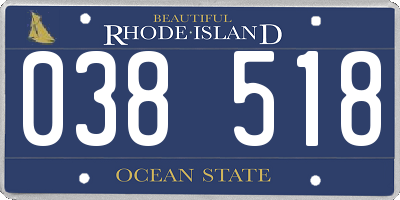 RI license plate 038518