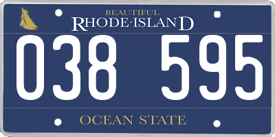 RI license plate 038595