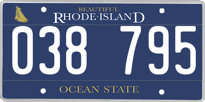 RI license plate 038795