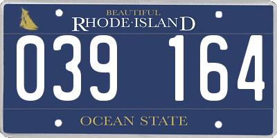 RI license plate 039164