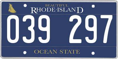 RI license plate 039297