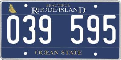 RI license plate 039595
