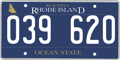 RI license plate 039620