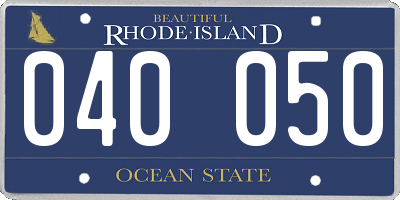 RI license plate 040050