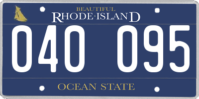 RI license plate 040095