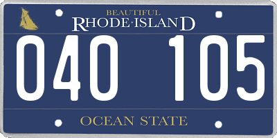 RI license plate 040105