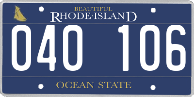 RI license plate 040106