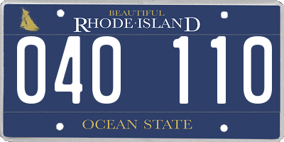 RI license plate 040110