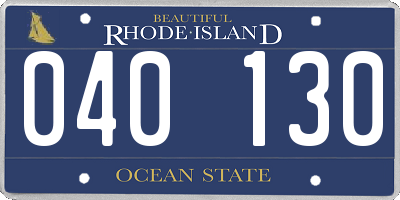 RI license plate 040130
