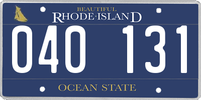 RI license plate 040131