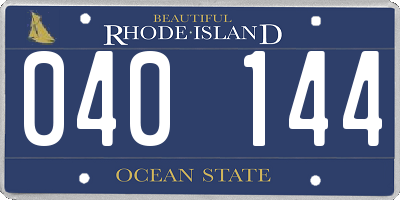 RI license plate 040144