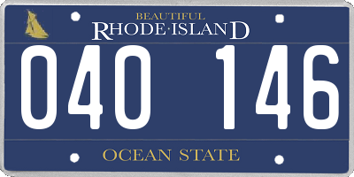 RI license plate 040146