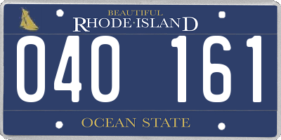 RI license plate 040161
