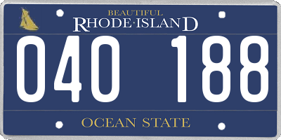 RI license plate 040188