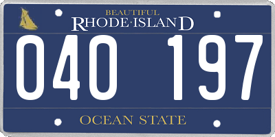 RI license plate 040197