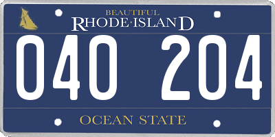 RI license plate 040204