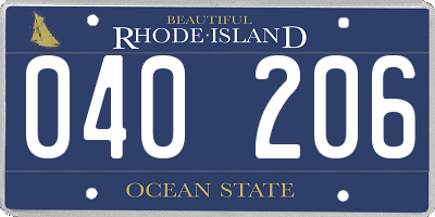 RI license plate 040206