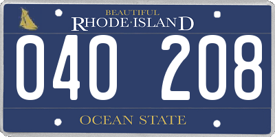 RI license plate 040208