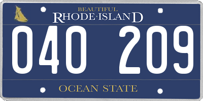 RI license plate 040209