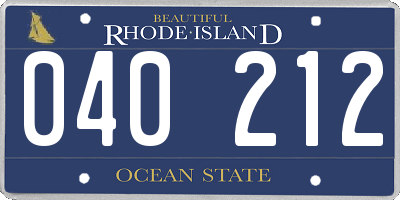 RI license plate 040212