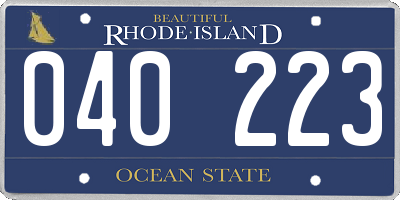 RI license plate 040223
