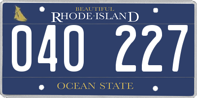 RI license plate 040227