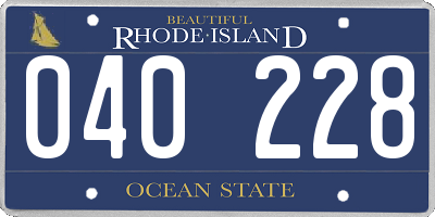 RI license plate 040228