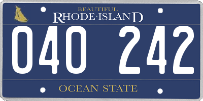RI license plate 040242