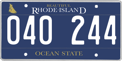 RI license plate 040244