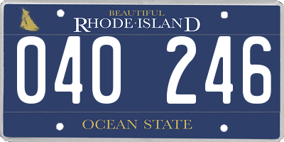 RI license plate 040246