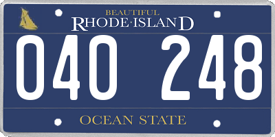 RI license plate 040248