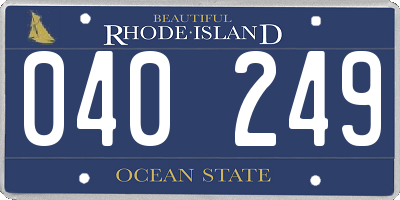 RI license plate 040249