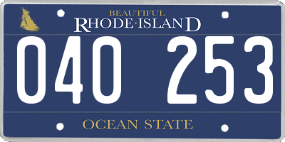 RI license plate 040253