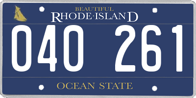 RI license plate 040261