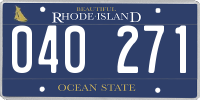 RI license plate 040271