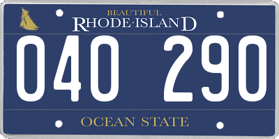 RI license plate 040290