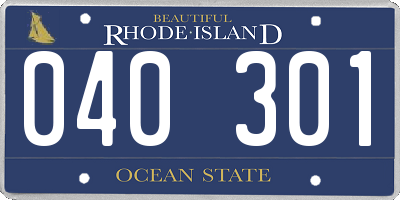 RI license plate 040301