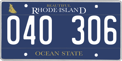 RI license plate 040306