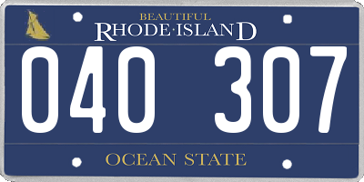 RI license plate 040307