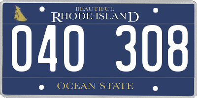 RI license plate 040308