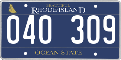 RI license plate 040309