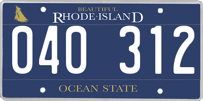 RI license plate 040312