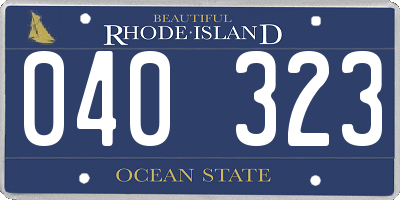 RI license plate 040323