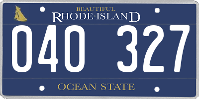 RI license plate 040327