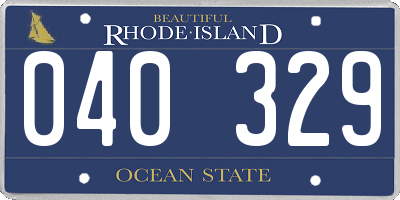 RI license plate 040329