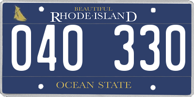 RI license plate 040330