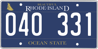 RI license plate 040331