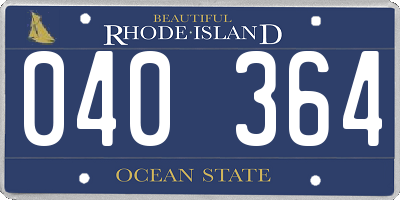RI license plate 040364