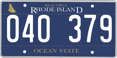 RI license plate 040379
