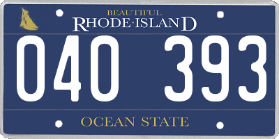 RI license plate 040393